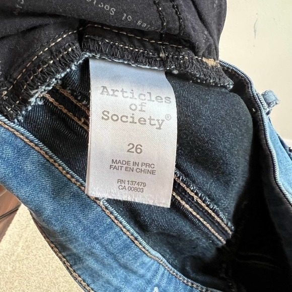 ARTICLES of Society Heather High Rise Skinny Ankle Jeans Distressed Stretch 26 - Picture 7 of 8